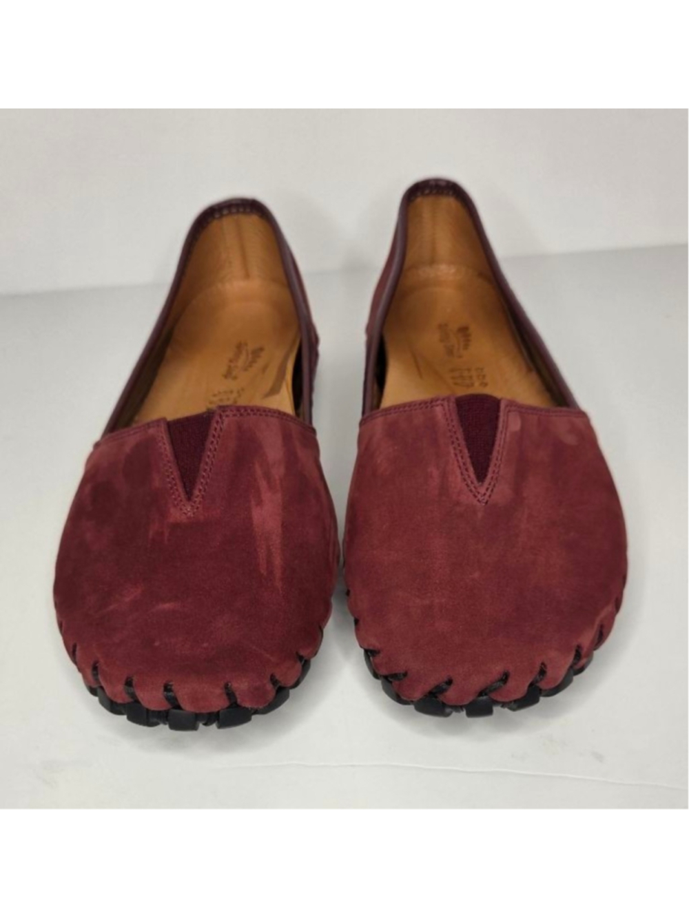 Spring Step Kathaleta Bordeaux Suede Burgundy Loafers Women's Size 41 US 9.5- 10 - Picture 4 of 13